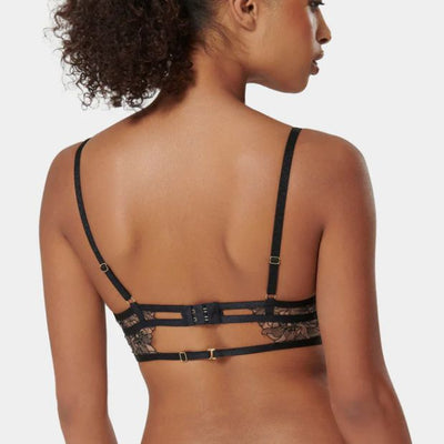 Bluebella Althea Wired Bustier in Black 42263-Bras-Bluebella-Black/Sheer-34-A-Anna Bella Fine Lingerie, Reveal Your Most Gorgeous Self!