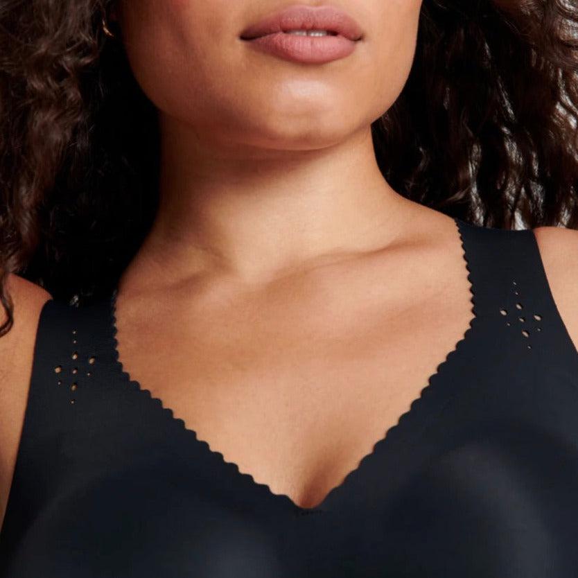 Evelyn & Bobbie Beyond Bra with Cutouts in Black-Non-Wired Bras-Evelyn & Bobbie-Black-Small-Anna Bella Fine Lingerie, Reveal Your Most Gorgeous Self!
