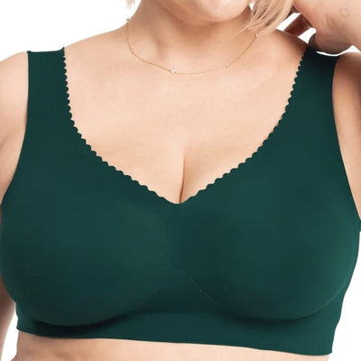 Evelyn & Bobbie Evelyn Bra in Monstera Green-Non-Wired Bras-Evelyn & Bobbie-Monstera Green-Large-Anna Bella Fine Lingerie, Reveal Your Most Gorgeous Self!