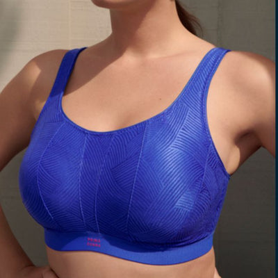 Prima Donna Sport The Game UW Non-Padded Sports Bra in Electric Blue 6000510-Sports Bras-Prima Donna-Electric Blue-34-E-Anna Bella Fine Lingerie, Reveal Your Most Gorgeous Self!