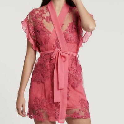 Rya Collection Charming Cover Up in Azalea 262 $140.00-Robes-Rya Collection-Azalea-XSmall/Small-Anna Bella Fine Lingerie, Reveal Your Most Gorgeous Self!