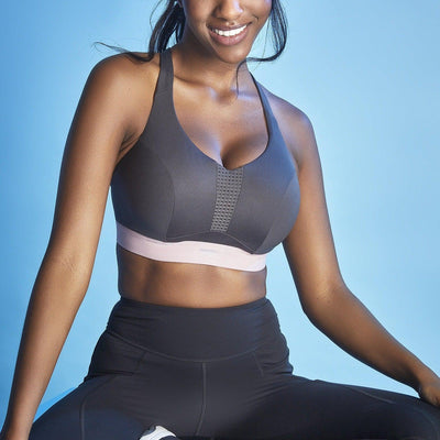 Panache Ultra Perform Non Padded Wired Sports Bra 5022-Sports Bras-Panache-Charcoal-36-D-Anna Bella Fine Lingerie, Reveal Your Most Gorgeous Self!