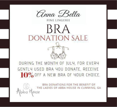 July Bra Donation Sale