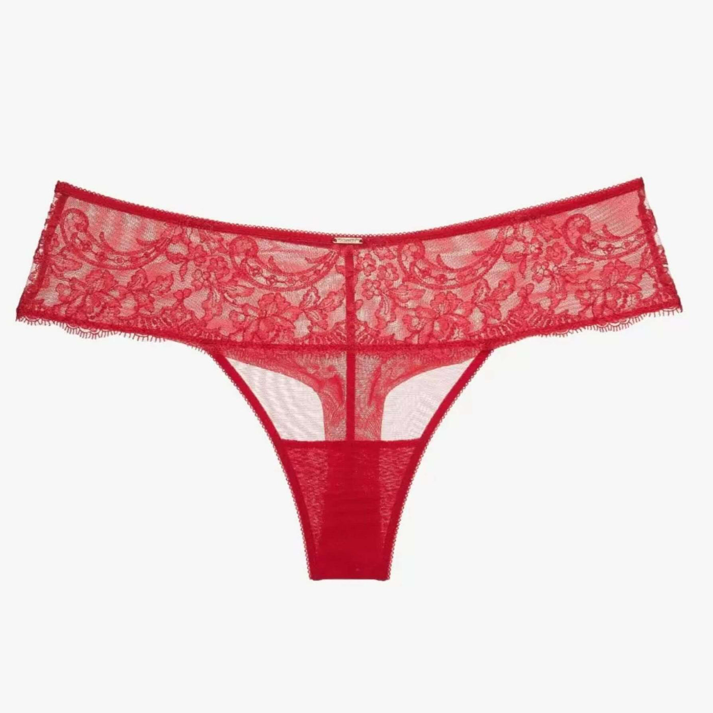 Ajour Gelato Brazilian Thong in Red C170-Panties-Ajour-Red-Small-Anna Bella Fine Lingerie, Reveal Your Most Gorgeous Self!