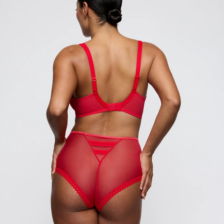 Prima Donna Wowgirl Padded Plunge Bra in True Red 0142604