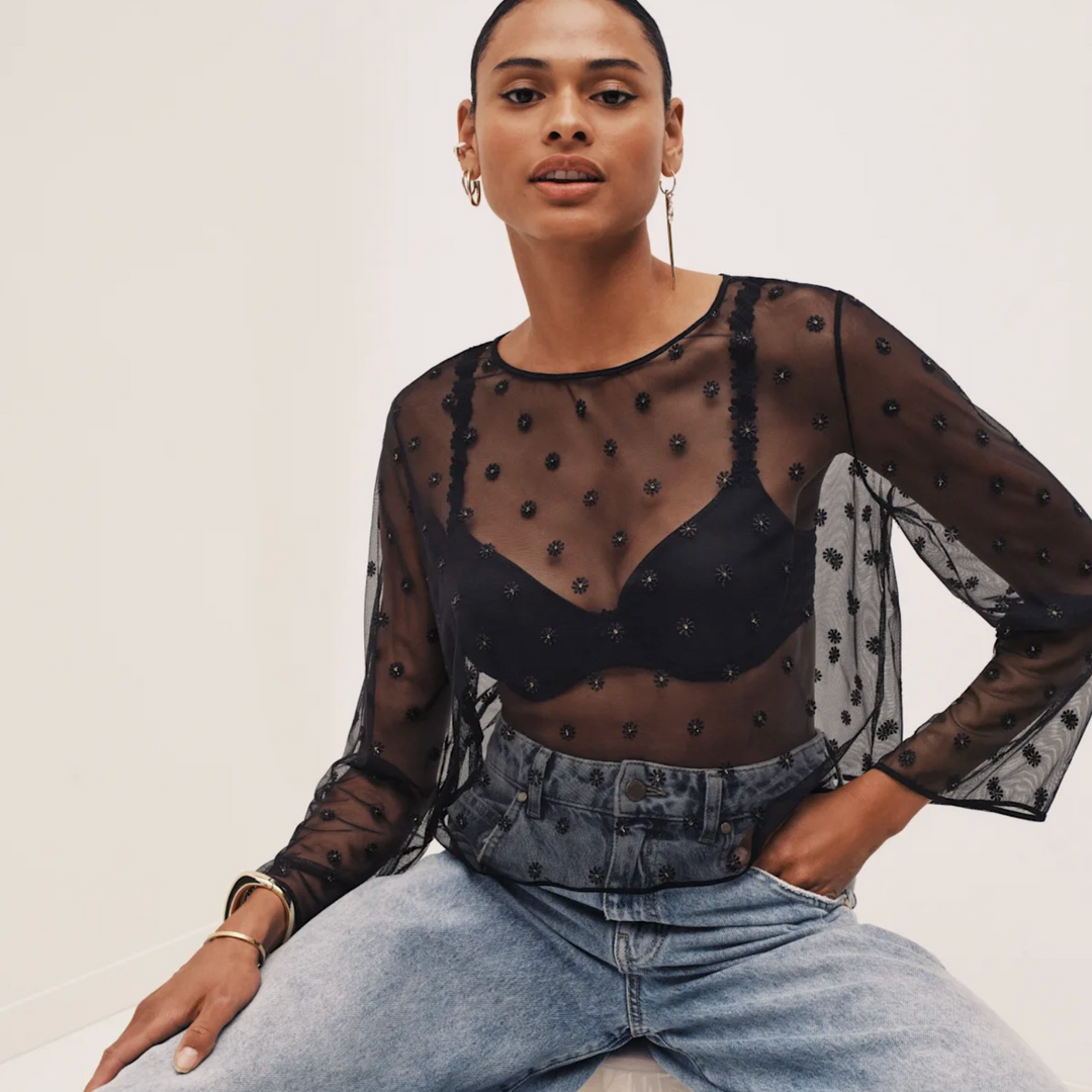 Marie Jo Daisy Top in Black 0803029
