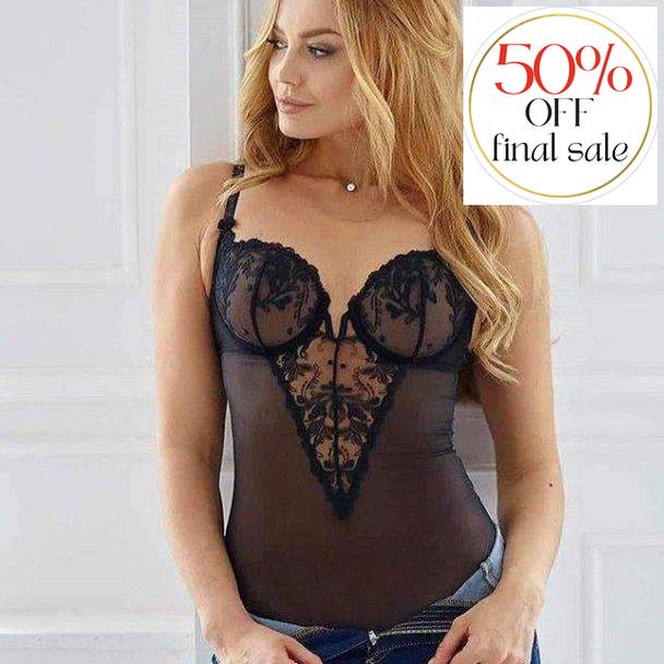 Ajour Andromeda Body BD7-Bodysuit-Ajour-Black-32-B-Anna Bella Fine Lingerie, Reveal Your Most Gorgeous Self!