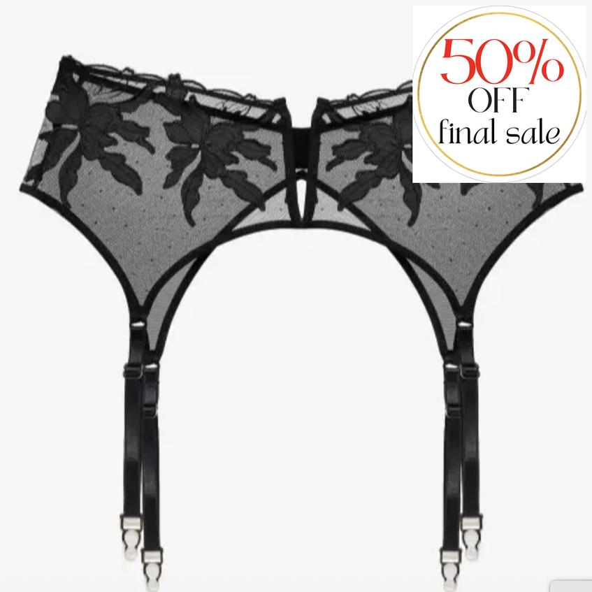 Ajour Astralis Garter Belt PJ1-Garter Belt-Ajour-Black-XSmall-Anna Bella Fine Lingerie, Reveal Your Most Gorgeous Self!