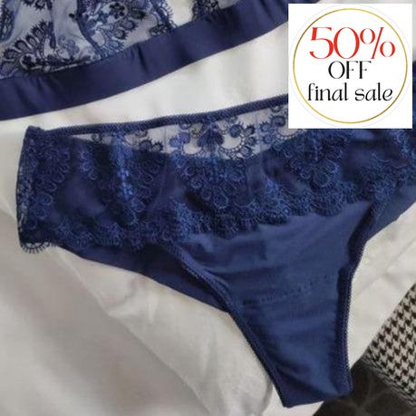 Ajour Breva Brazilian C170-Anna Bella Fine Lingerie-Dark Blue-XSmall-