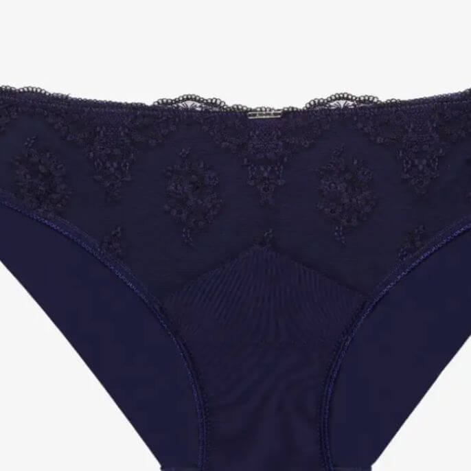 Ajour Capricieux Seamless Back Panty T88 in Dark Blue-Panties-Ajour-Dark Blue-Small-Anna Bella Fine Lingerie, Reveal Your Most Gorgeous Self!