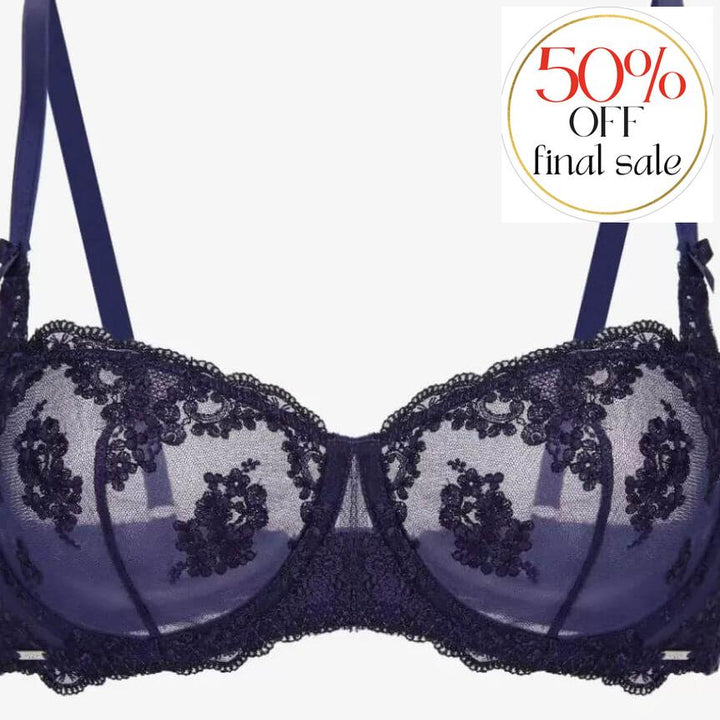 Ajour Capricieux UW Full Cup Bra BM7 in Dark Blue-Bras-Ajour-Dark Blue-34-D-Anna Bella Fine Lingerie, Reveal Your Most Gorgeous Self!