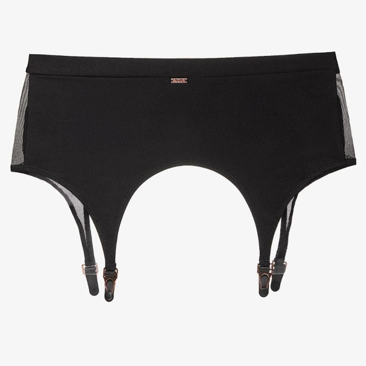 Ajour Carnaby Garter Belt PJ1-Garter Belt-Ajour-Black-XSmall-Anna Bella Fine Lingerie, Reveal Your Most Gorgeous Self!