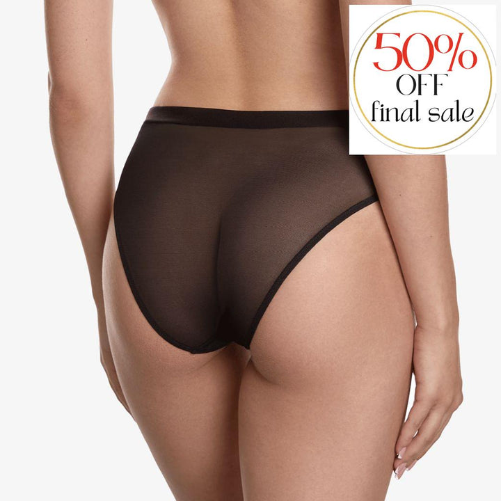 Ajour Carnaby High Waist Panties T7-Panties-Ajour-Black-Small-Anna Bella Fine Lingerie, Reveal Your Most Gorgeous Self!