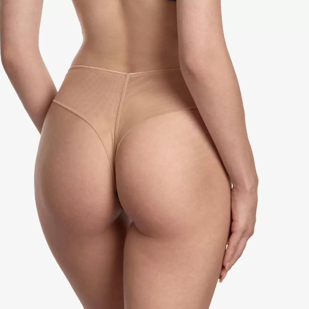 Ajour Celestial Lace High Leg Thong C15-Panties-Ajour-Indigo-XSmall-Anna Bella Fine Lingerie, Reveal Your Most Gorgeous Self!