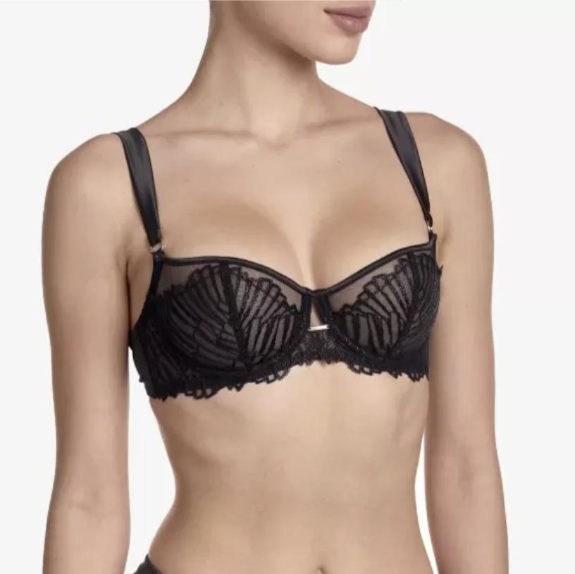 Ajour Eclipse Balconette Bra BM12-Bras-Ajour-Black-32-C-Anna Bella Fine Lingerie, Reveal Your Most Gorgeous Self!