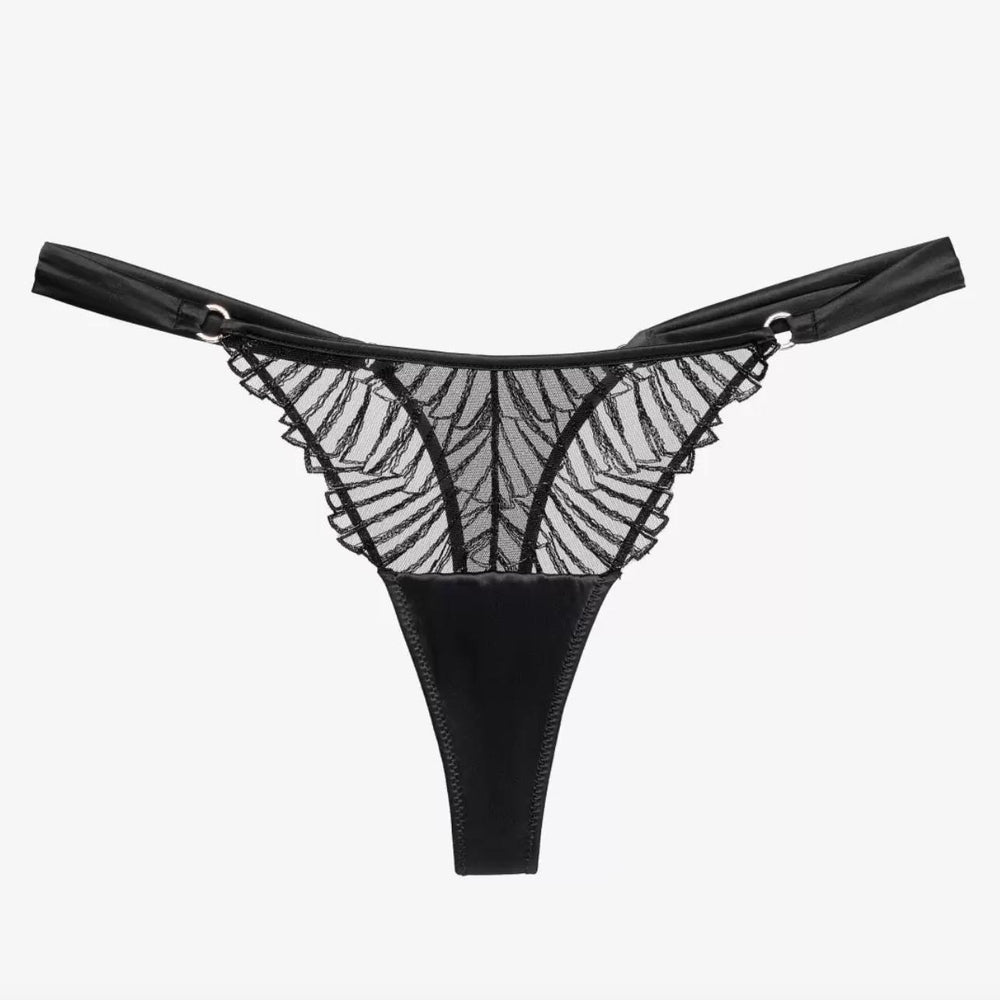 Ajour Eclipse Lace G-String C240-Panties-Ajour-Black-XSmall-Anna Bella Fine Lingerie, Reveal Your Most Gorgeous Self!