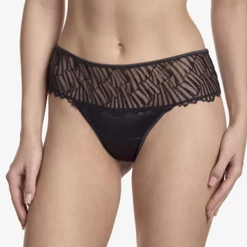 Ajour Eclipse Seamless Back Thong C170-Panties-Ajour-Black-XSmall-Anna Bella Fine Lingerie, Reveal Your Most Gorgeous Self!