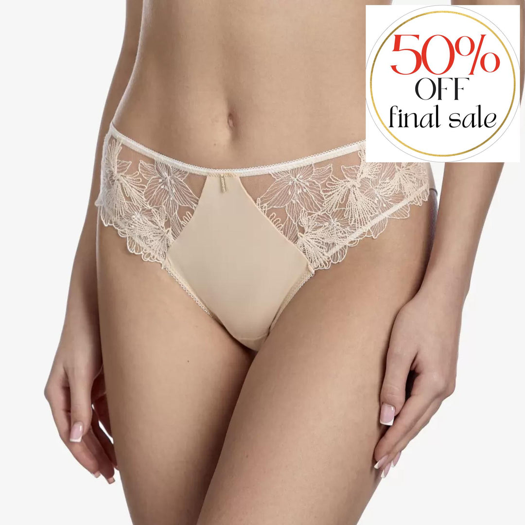Ajour Etoile Mid-Rise Panties T52-Panties-Ajour-Cream-Small-Anna Bella Fine Lingerie, Reveal Your Most Gorgeous Self!