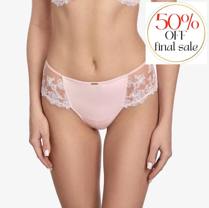 Ajour Fleur Seamless Back Thong C179 in Powder-Panties-Ajour-Powder-XSmall-Anna Bella Fine Lingerie, Reveal Your Most Gorgeous Self!