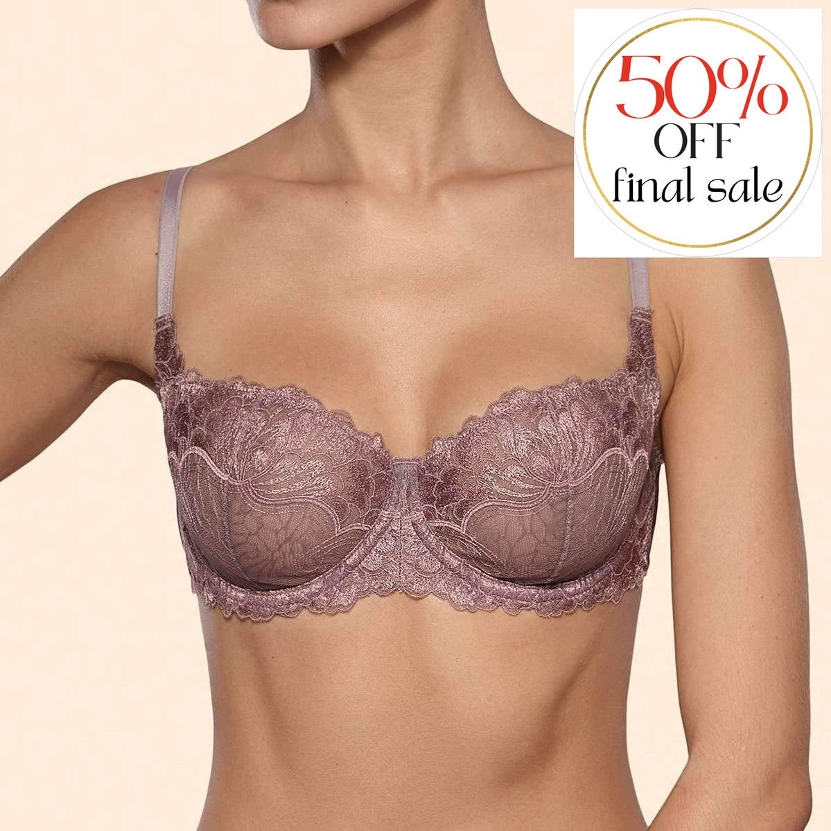 Ajour Florence Demi Bra BM101-Anna Bella Fine Lingerie-Cappuccino-34-B