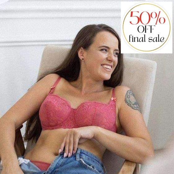 Ajour Galatea Full Cup Bra BM7-Bras-Ajour-Coral-32-E-Anna Bella Fine Lingerie, Reveal Your Most Gorgeous Self!
