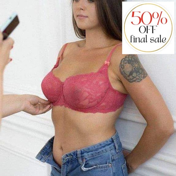 Ajour Galatea Full Cup Bra BM7-Bras-Ajour-Coral-32-E-Anna Bella Fine Lingerie, Reveal Your Most Gorgeous Self!