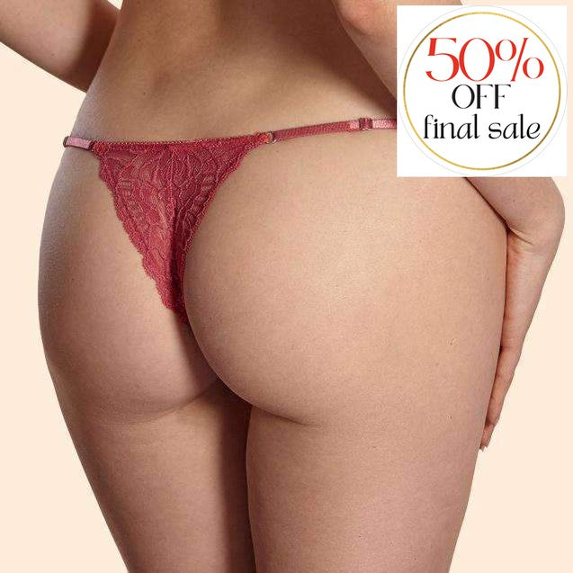 Ajour Galatea Lace G-String C226-Anna Bella Fine Lingerie-Coral-Small-