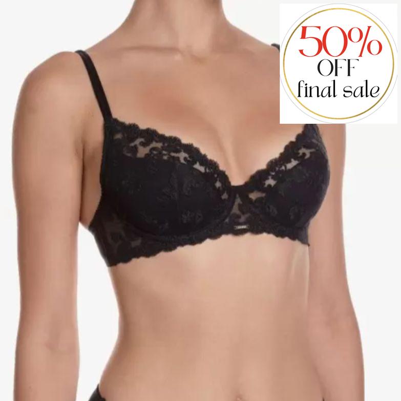 Ajour Heathrow Demi Cup with Padding BM16 in Black-Bras-Ajour-Black-32-B-Anna Bella Fine Lingerie, Reveal Your Most Gorgeous Self!