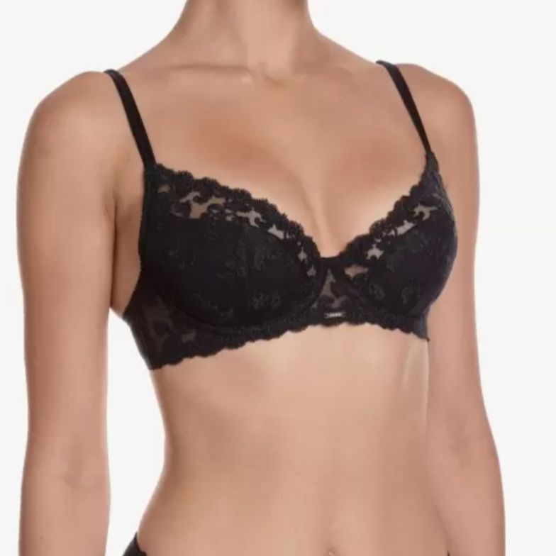 Ajour Heathrow Demi Cup with Padding BM16 in Black-Anna Bella Fine Lingerie-Black-32-B