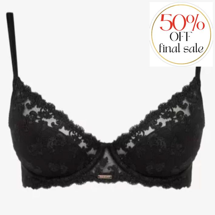 Ajour Heathrow Demi Cup with Padding BM16 in Black-Anna Bella Fine Lingerie-Black-32-B