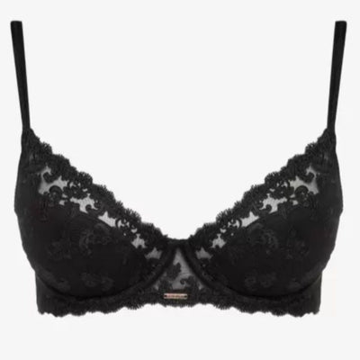 Ajour Heathrow Demi Cup with Padding BM16 in Black-Anna Bella Fine Lingerie-Black-32-B