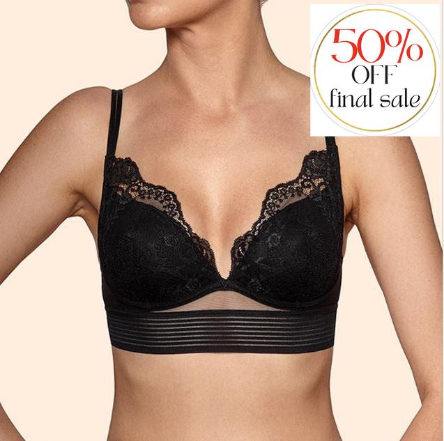 Ajour Keira Non-Wired Padded Bra BP67-Bralette-Ajour-Black-34-B-Anna Bella Fine Lingerie, Reveal Your Most Gorgeous Self!