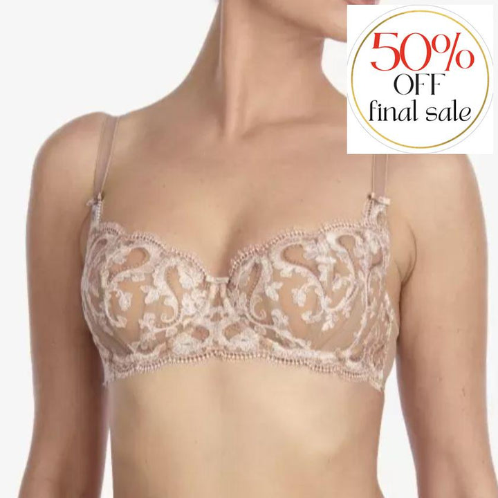 Ajour La Fenice Vertical Seam Bra BM101-Bras-Ajour-Capuccino-36-E-Anna Bella Fine Lingerie, Reveal Your Most Gorgeous Self!
