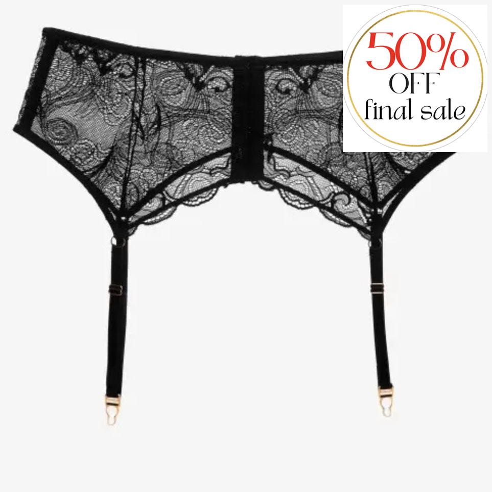 Ajour Las Ventas Garter Belt PJ1-Garter Belt-Ajour-Black-XSmall-Anna Bella Fine Lingerie, Reveal Your Most Gorgeous Self!