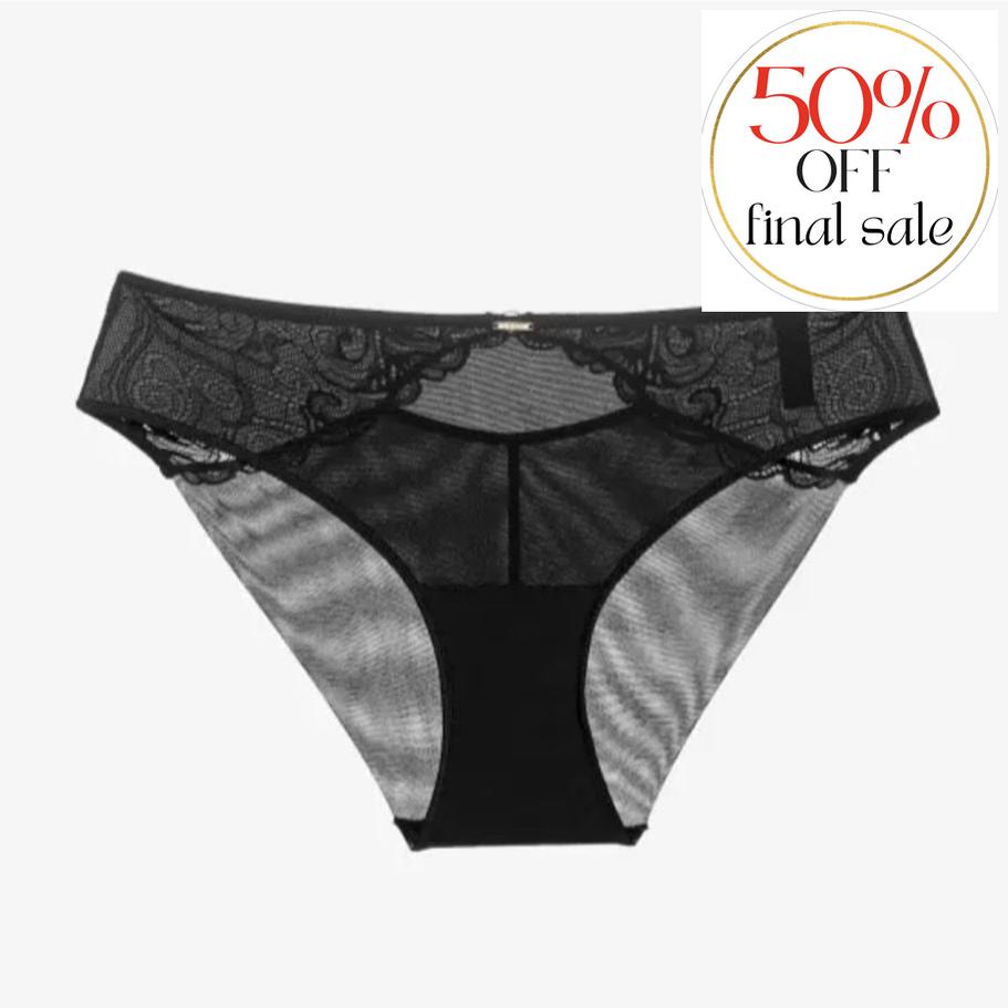 Ajour Las Ventas Seamless Back Panties T88-Anna Bella Fine Lingerie-Black-Small-
