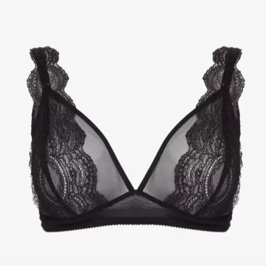 Ajour Leicester Lace Bralette BM42 in Black-Anna Bella Fine Lingerie-Black-XSmall-