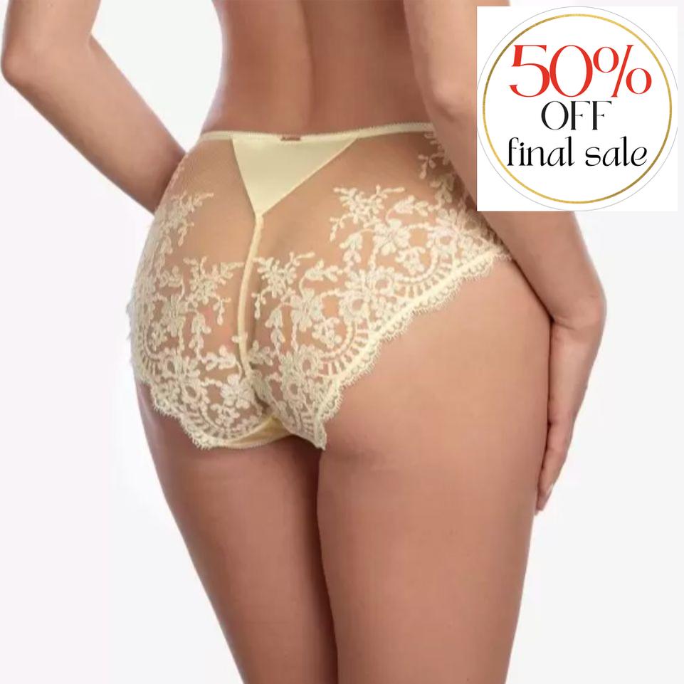 Ajour Lyceum Lace Back Panties T8 in Cream-Panties-Ajour-Cream-Small-Anna Bella Fine Lingerie, Reveal Your Most Gorgeous Self!
