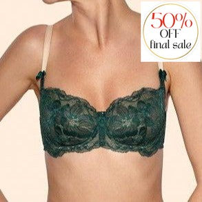 Ajour Marion Soft Bra with UW BM7-Anna Bella Fine Lingerie-Dark Green-34-E