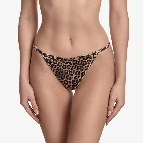 Ajour Mirage Animal Print High Leg Thong C15A-Panties-Ajour-Animal Print-XSmall-Anna Bella Fine Lingerie, Reveal Your Most Gorgeous Self!
