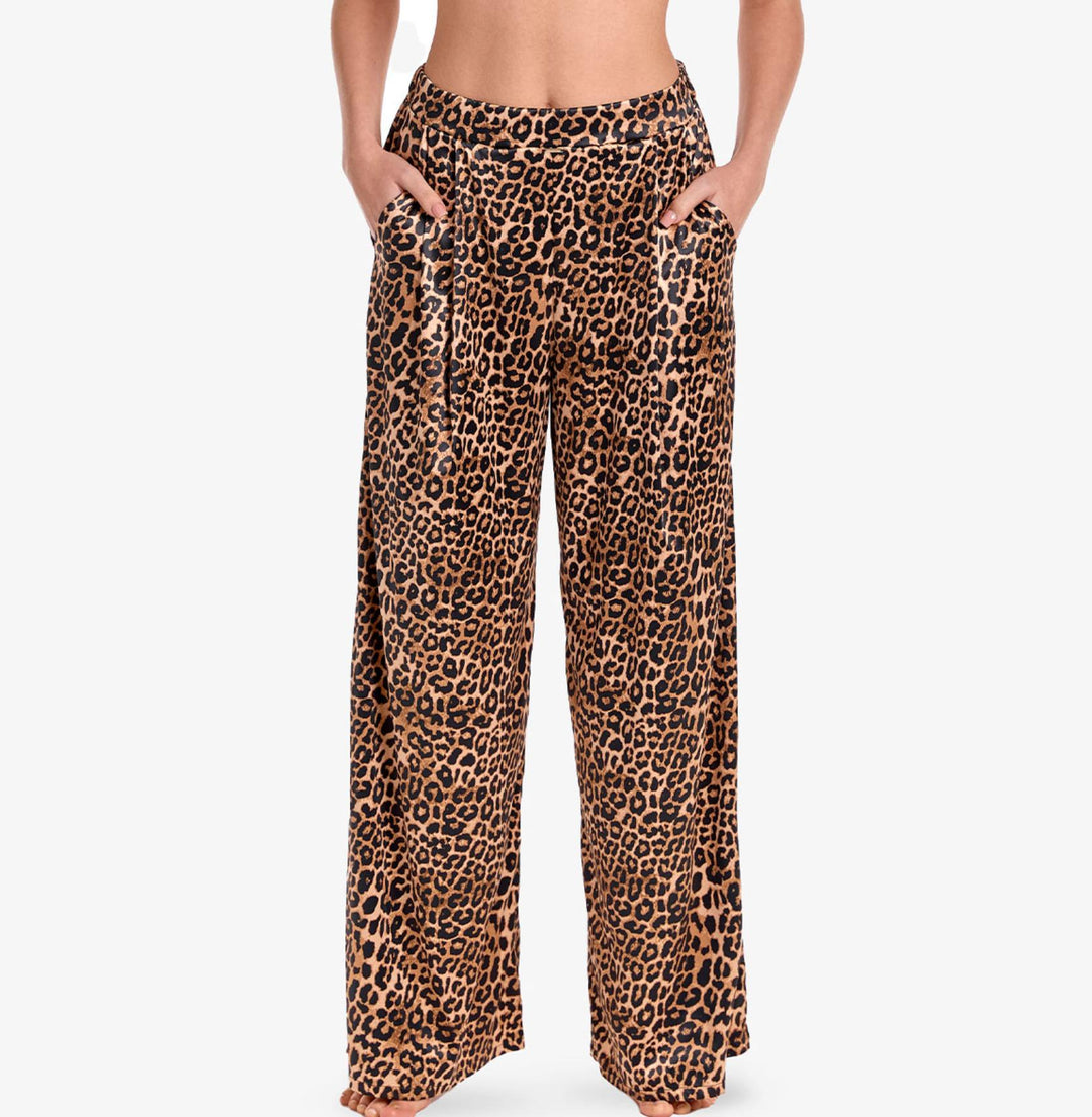 Ajour Mirage Satin Cami &amp; Lounge Pant shj5 hrj11-Loungewear-Ajour-Animal Print-XSmall-Anna Bella Fine Lingerie, Reveal Your Most Gorgeous Self!