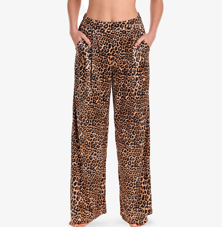 Ajour Mirage Satin Cami &amp; Lounge Pant shj5 hrj11-Loungewear-Ajour-Animal Print-XSmall-Anna Bella Fine Lingerie, Reveal Your Most Gorgeous Self!