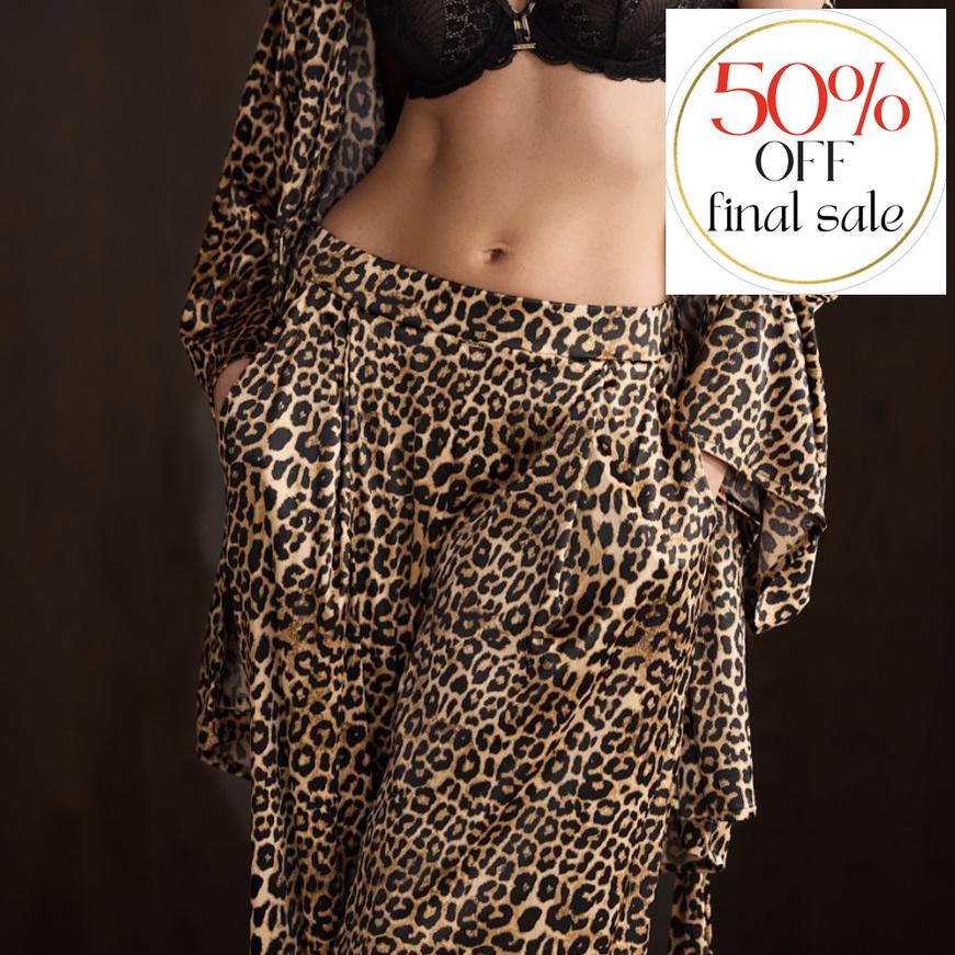 Ajour Mirage Satin Cami &amp; Lounge Pant shj5 hrj11-Loungewear-Ajour-Animal Print-XSmall-Anna Bella Fine Lingerie, Reveal Your Most Gorgeous Self!