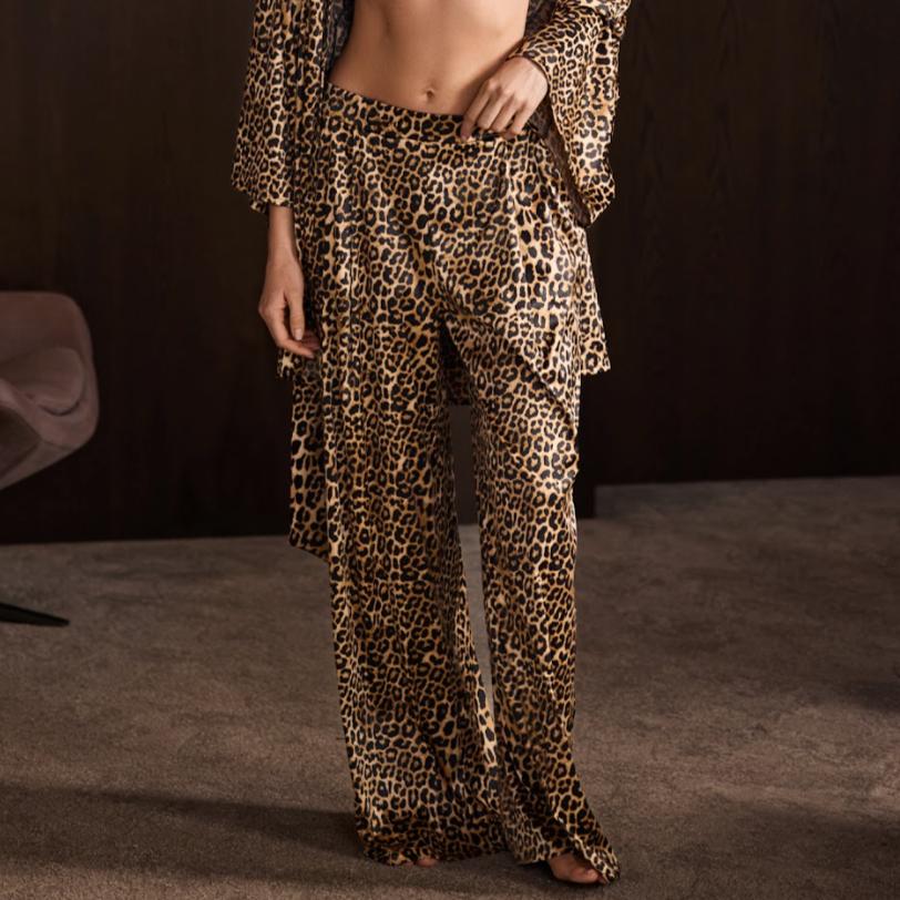 Ajour Mirage Satin Cami & Lounge Pant shj5 hrj11-Loungewear-Ajour-Animal Print-XSmall-Anna Bella Fine Lingerie, Reveal Your Most Gorgeous Self!