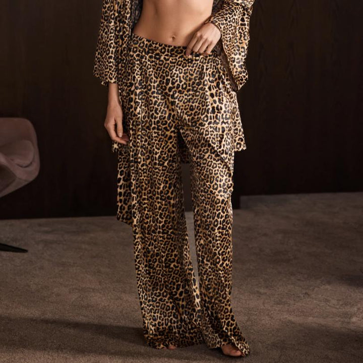 Ajour Mirage Satin Cami &amp; Lounge Pant shj5 hrj11-Loungewear-Ajour-Animal Print-XSmall-Anna Bella Fine Lingerie, Reveal Your Most Gorgeous Self!