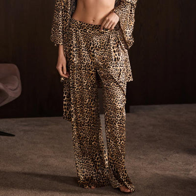 Ajour Mirage Satin Cami & Lounge Pant shj5 hrj11-Anna Bella Fine Lingerie-Animal Print-XSmall-