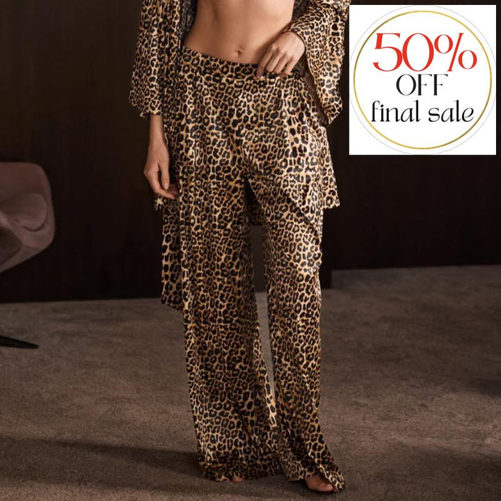 Ajour Mirage Satin Cami &amp; Lounge Pant shj5 hrj11-Loungewear-Ajour-Animal Print-XSmall-Anna Bella Fine Lingerie, Reveal Your Most Gorgeous Self!