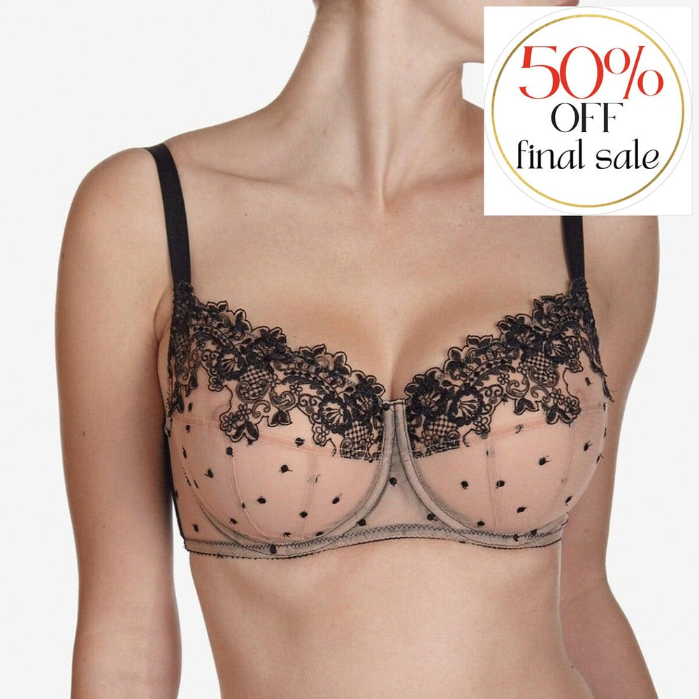 Ajour Mochaccino UW Full Cup Bra BM18-Anna Bella Fine Lingerie-Black & Beige-36-D