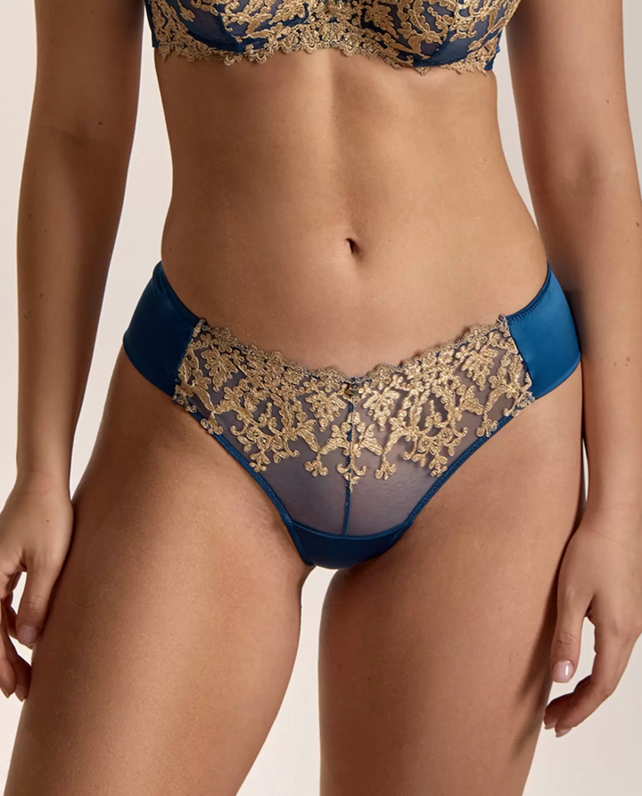 Ajour Montparnass Seamless Brazilian Thong C170 in Blue