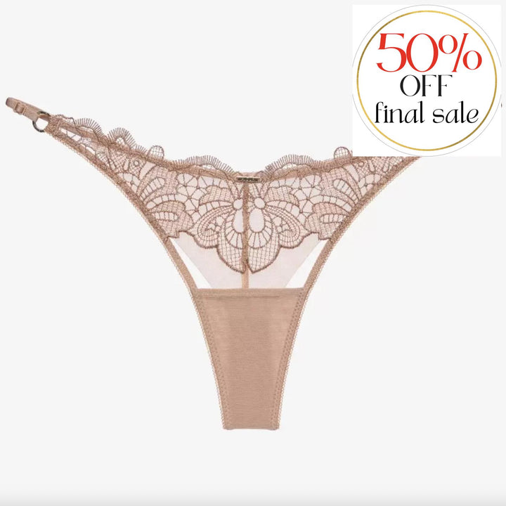 Ajour Moonlight Lace G-String Thong C240-Anna Bella Fine Lingerie-Cappuccino-Small-