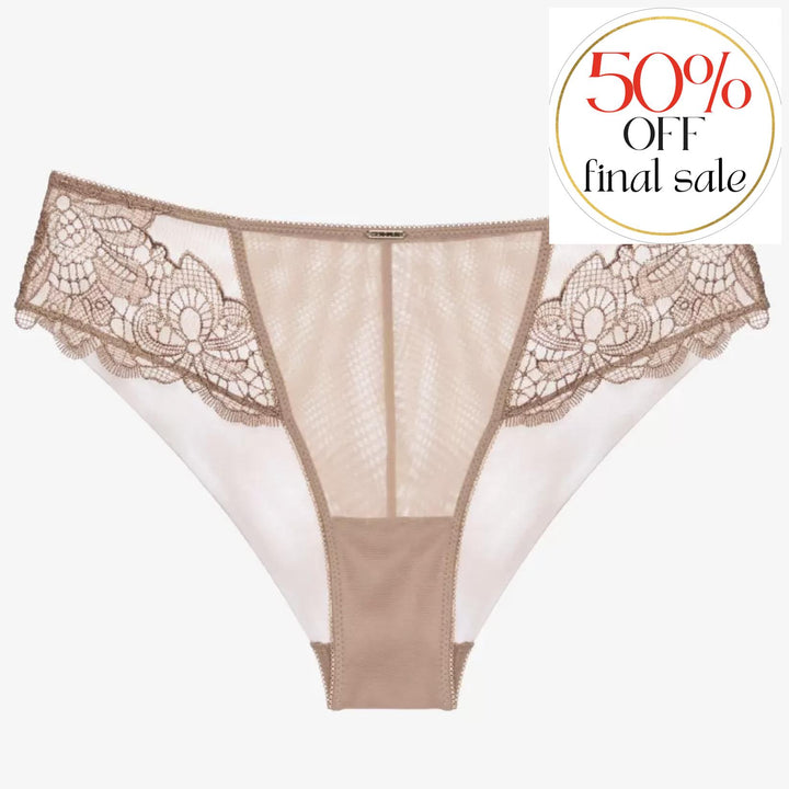 Ajour Moonlight Mid-Rise Panties T179-Ajour-Cappuccino-Small-Anna Bella Fine Lingerie, Reveal Your Most Gorgeous Self!